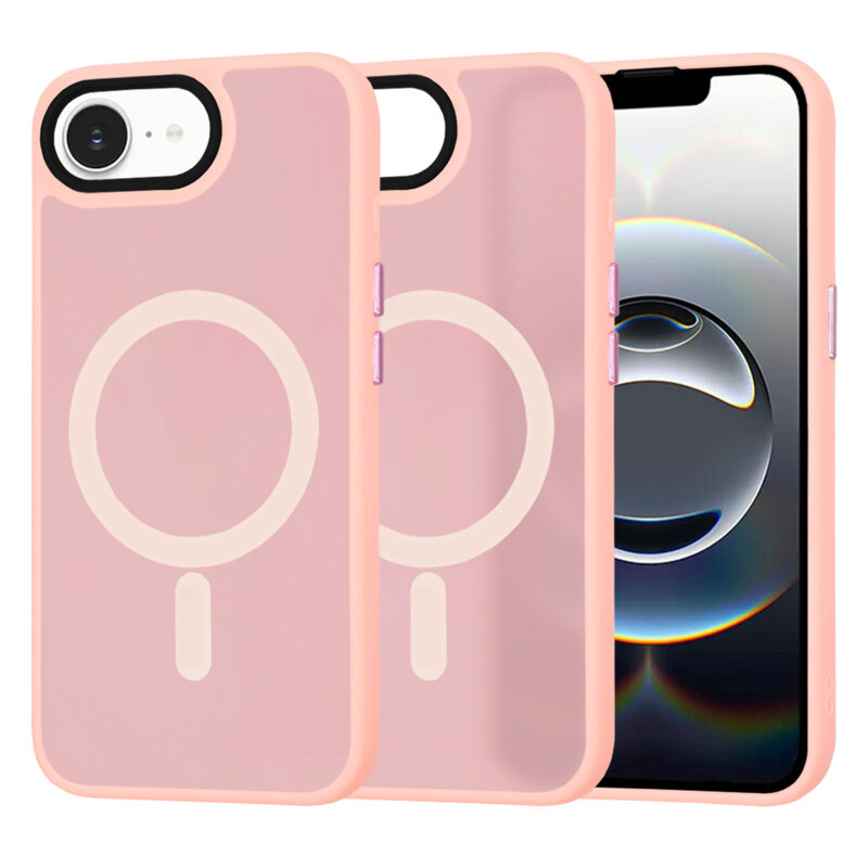 Husa iPhone 16e Techsuit HaloFrost MagSafe Series, roz