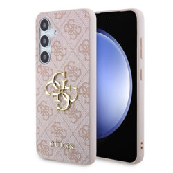 Husa originala Guess Samsung Galaxy S24 Hardcase 4G Big Metal Logo, roz, GUHCS24S4GMGPI