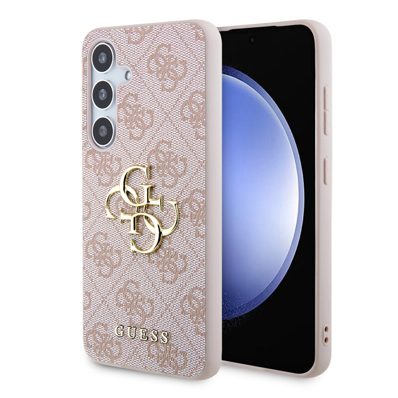 Husa originala Guess Samsung Galaxy S24 Hardcase 4G Big Metal Logo, roz, GUHCS24S4GMGPI