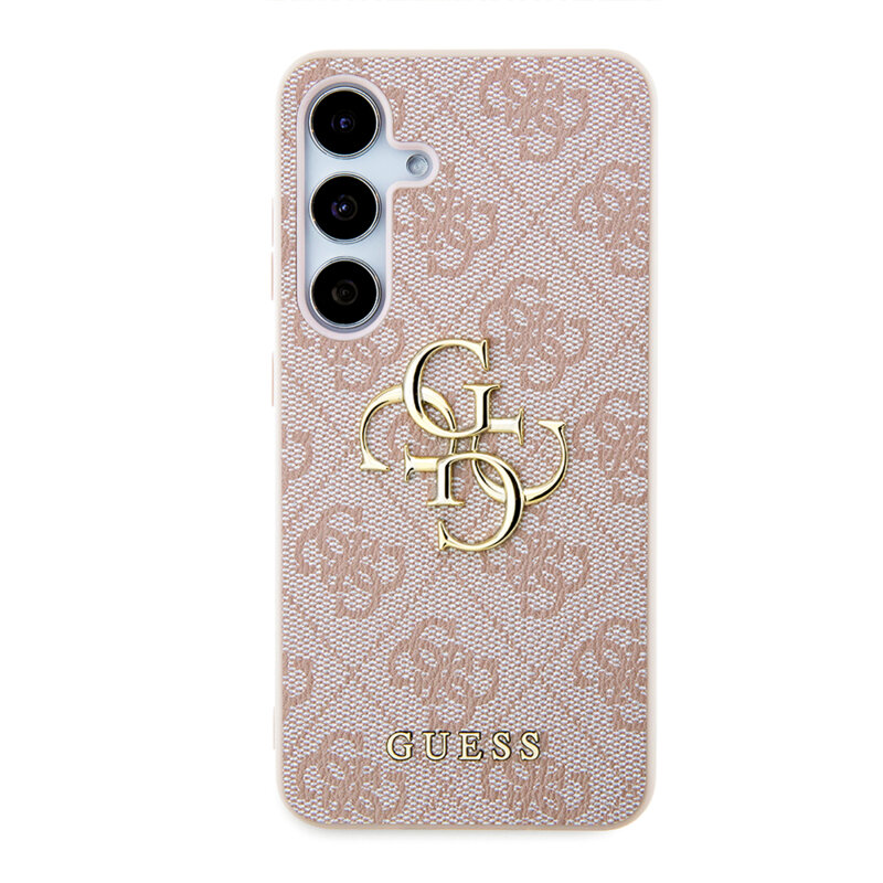 Husa originala Guess Samsung Galaxy S24 Hardcase 4G Big Metal Logo, roz, GUHCS24S4GMGPI