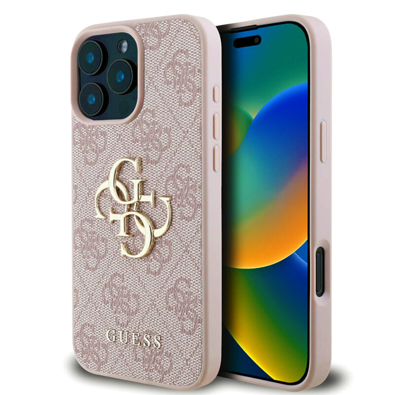 Husa originala Guess iPhone 16 Pro Max Hardcase 4G Big Logo, roz, GUHCP16X4GMGPI