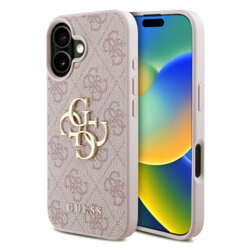 Husa originala Guess iPhone 16 Hardcase 4G Big Logo, roz, GUHCP16S4GMGPI