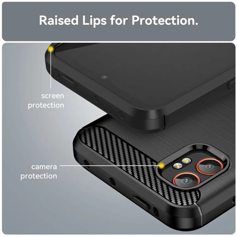 Husa Samsung Galaxy Xcover7 Pro Techsuit Carbon Silicone, negru