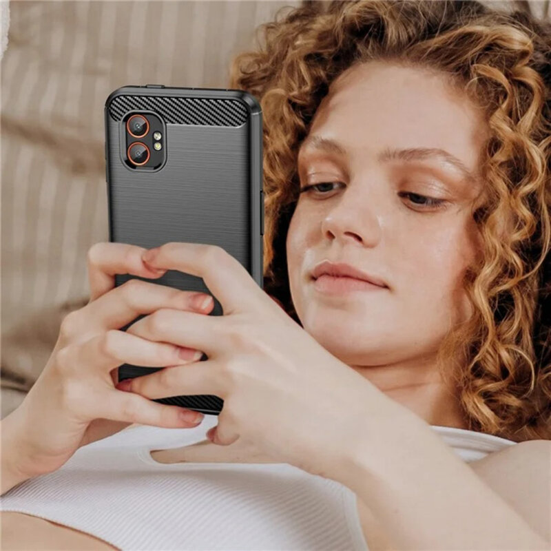 Husa Samsung Galaxy Xcover7 Pro Techsuit Carbon Silicone, negru