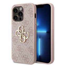 Husa originala Guess iPhone 15 Pro Hardcase 4G Big Metal Logo, roz, GUHCP15L4GMGPI