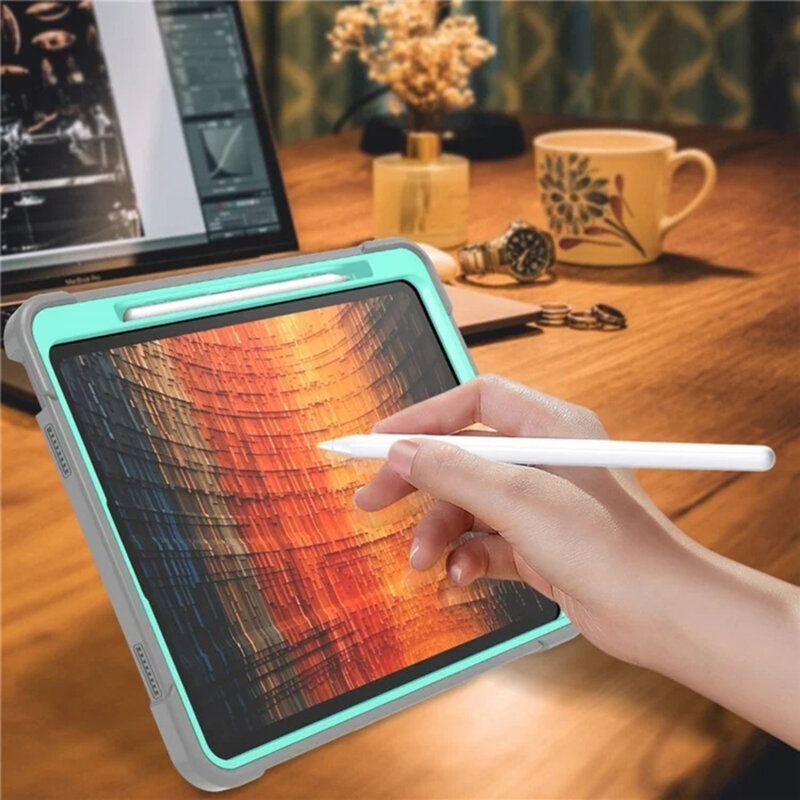 [Pachet 360°] Husa + folie sticla Samsung Galaxy Tab S10 FE Plus Techsuit Rugged TabShell, roz