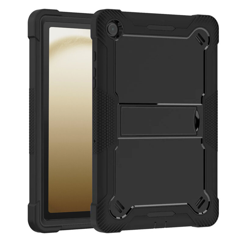 [Pachet 360°] Husa + folie sticla Samsung Galaxy Tab A9 Plus Techsuit Rugged TabShell, negru