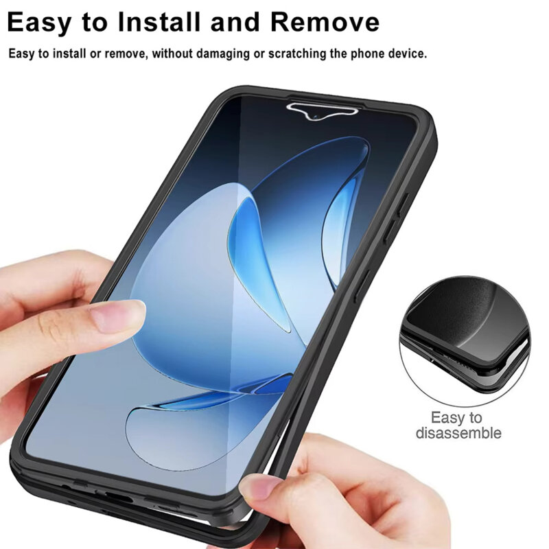 Husa 360° Oppo Reno13 Techsuit ColorVerse, albastru