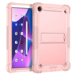 [Pachet 360°] Husa + folie sticla Lenovo Tab M10 3rd Gen (TB328FU/TB328XU) Techsuit Rugged TabShell, roz
