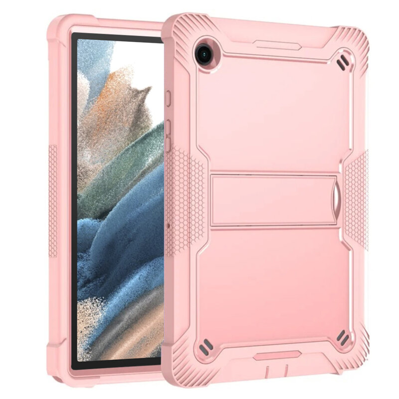 [Pachet 360°] Husa + folie sticla Samsung Galaxy Tab A8 10.5 (2021) Techsuit Rugged TabShell, roz