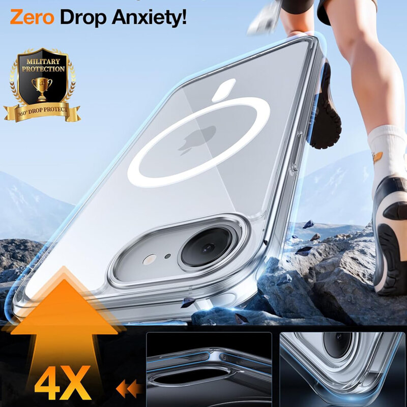 Husa iPhone 16e Torras Guardian Magnetic Series, transparenta