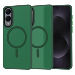 Husa Samsung Galaxy S25 Edge Techsuit HaloFrost MagSafe Series, verde inchis