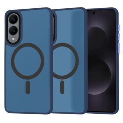 Husa Samsung Galaxy S25 Edge Techsuit HaloFrost MagSafe Series, bleumarin