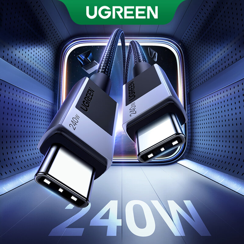 Cablu de date Type-C Ultra Fast Charge 240W, 1m Ugreen, gri, 45067