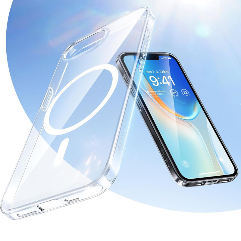 Husa iPhone 16e Torras OriginFit-Mag Series, transparent