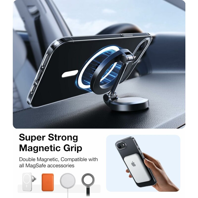 Husa iPhone 16e Torras OriginFit-Mag Series, transparent