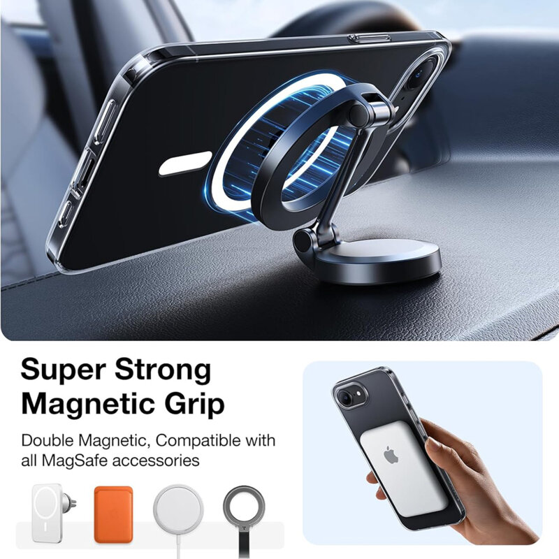 Husa iPhone 16e Torras OriginFit-Mag Series, transparent