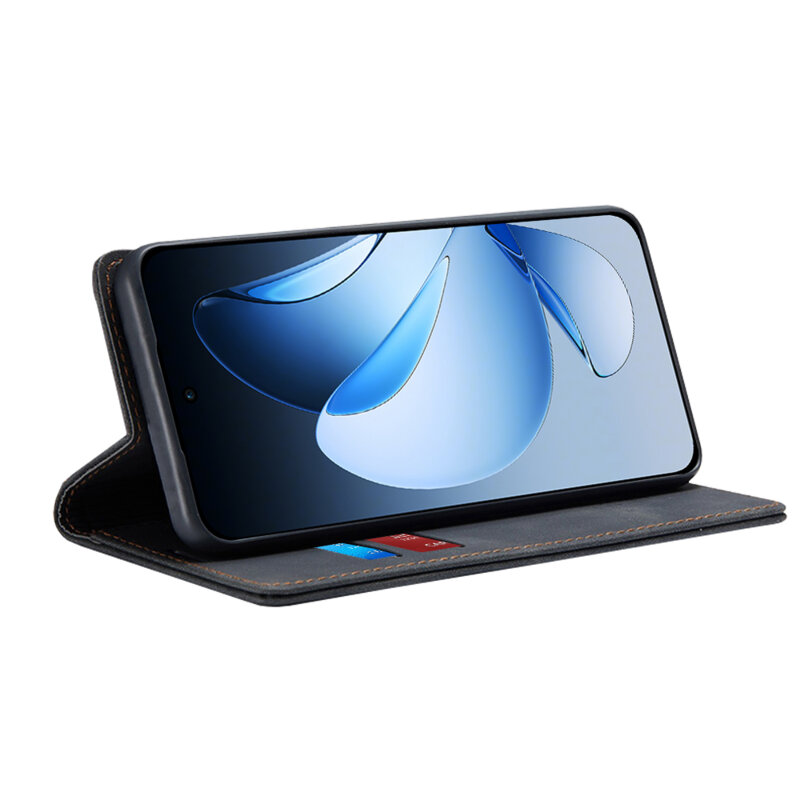 Husa piele Oppo Reno13 Techsuit Confy Cover, negru