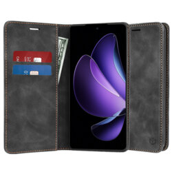 Husa piele Oppo Reno13 F 5G Techsuit Confy Cover, negru
