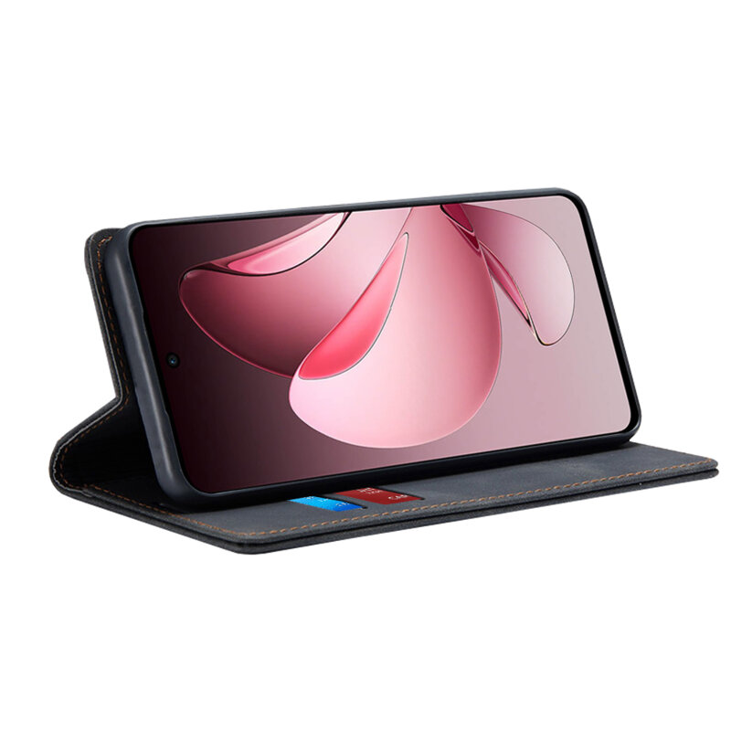 Husa piele Oppo Reno13 FS 5G Techsuit Confy Cover, negru