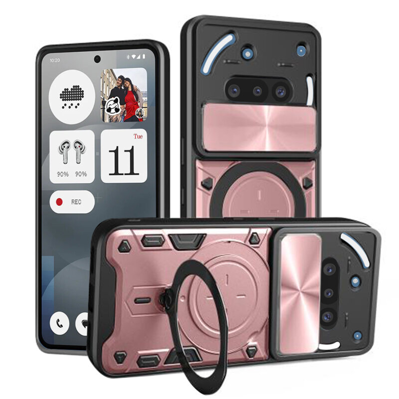Husa Nothing Phone (3a) Techsuit CamGuard Pro, roz auriu