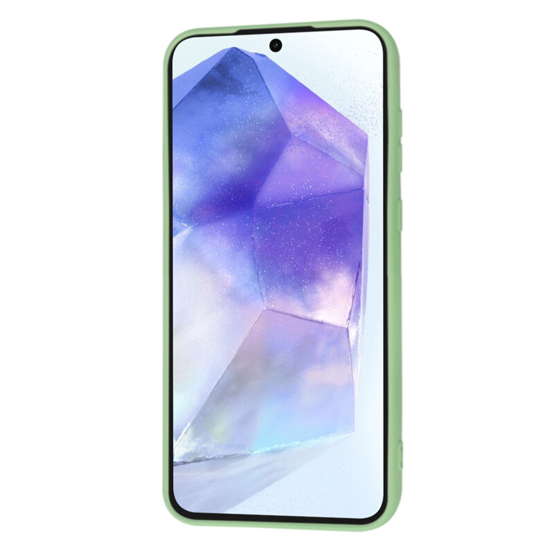 Husa silicon Samsung Galaxy A55 5G Techsuit SoftFlex, verde deschis