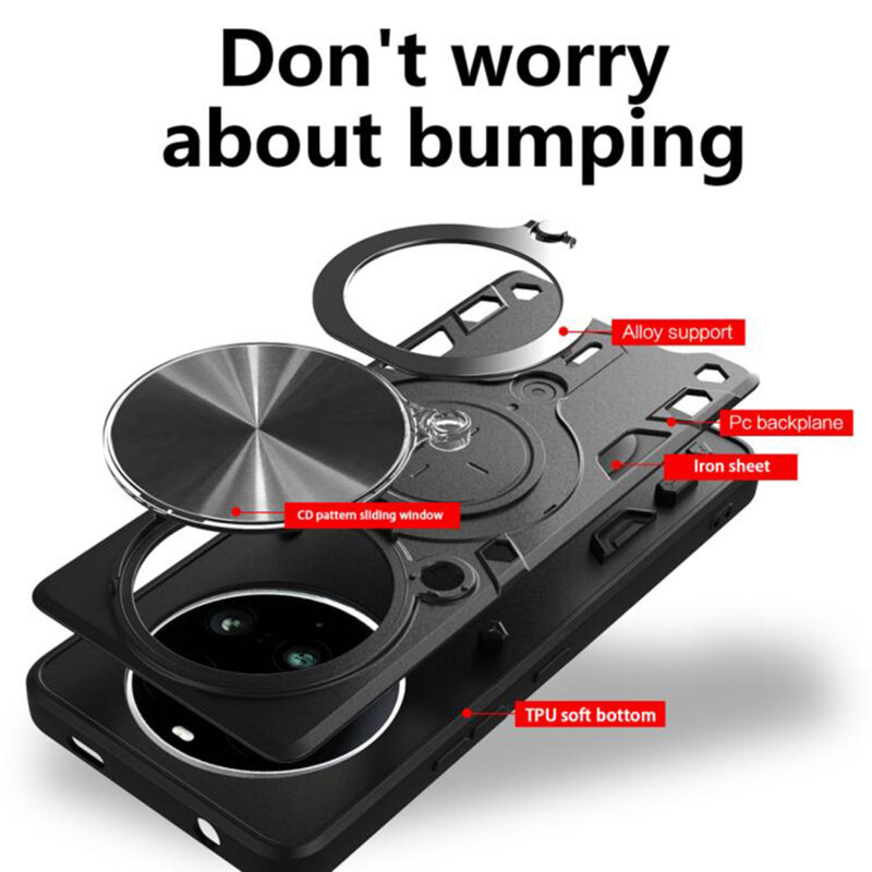 Husa Nothing Phone (3a) Pro Techsuit CamGuard Pro, roz auriu