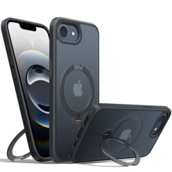 Husa iPhone 16e Torras Ostand Spin Series, negru