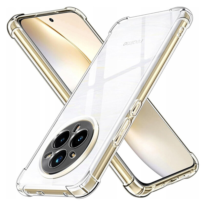 Husa Realme 14 Pro+ Techsuit Shockproof Clear Silicone, transparenta