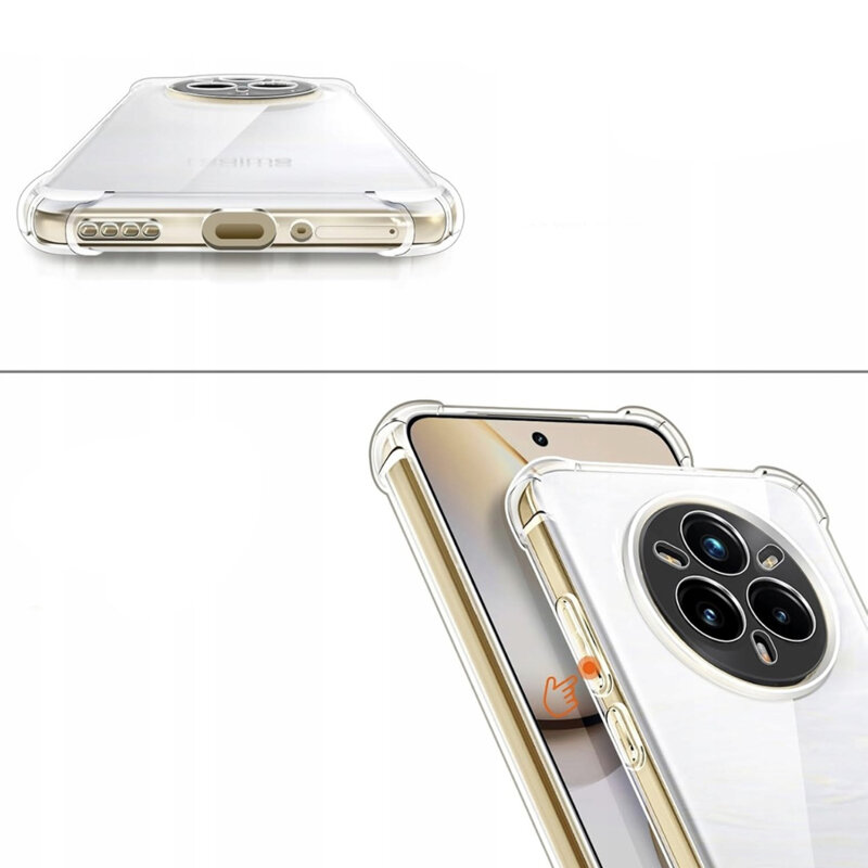 Husa Realme 14 Pro+ Techsuit Shockproof Clear Silicone, transparenta