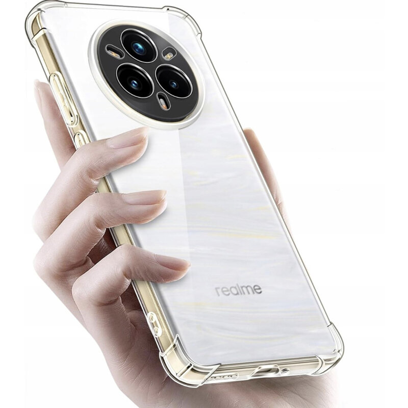 Husa Realme 14 Pro+ Techsuit Shockproof Clear Silicone, transparenta