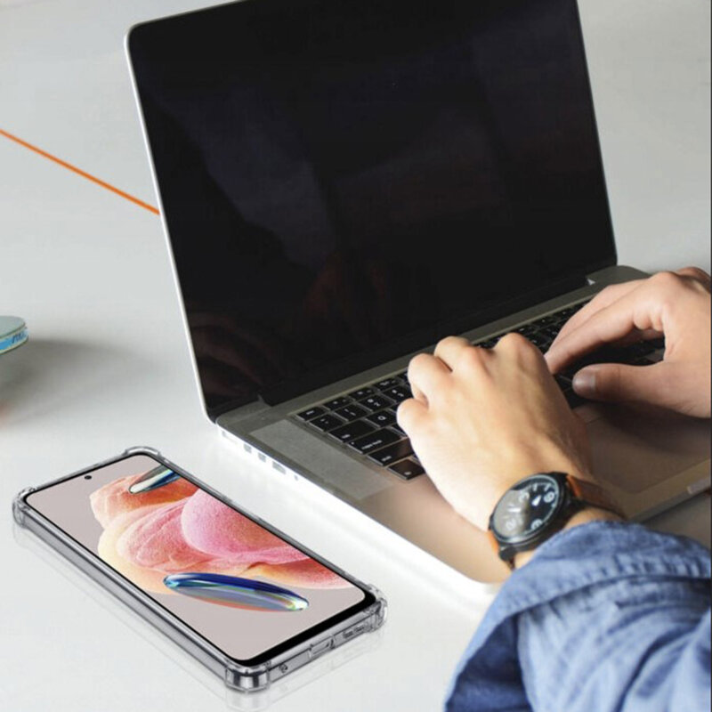 Husa Xiaomi Redmi Note 14 4G (Standard) Techsuit Shockproof Clear Silicone, transparenta