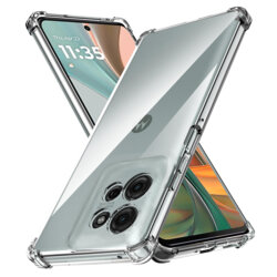Husa Motorola Moto G75 Techsuit Shockproof Clear Silicone, transparenta