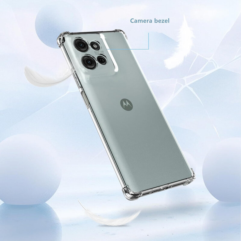 Husa Motorola Moto G75 Techsuit Shockproof Clear Silicone, transparenta