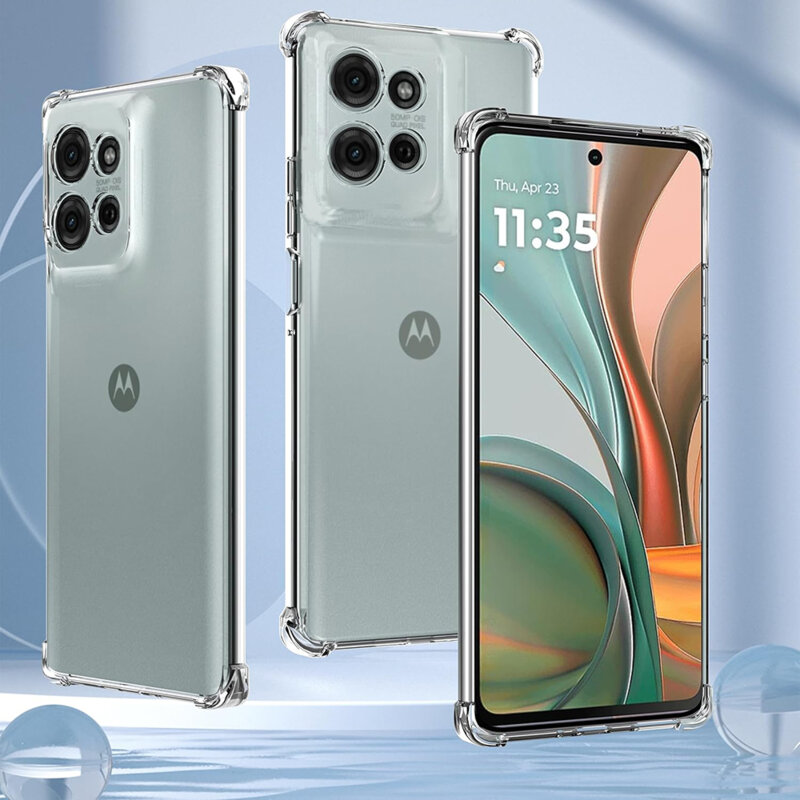 Husa Motorola Moto G75 Techsuit Shockproof Clear Silicone, transparenta