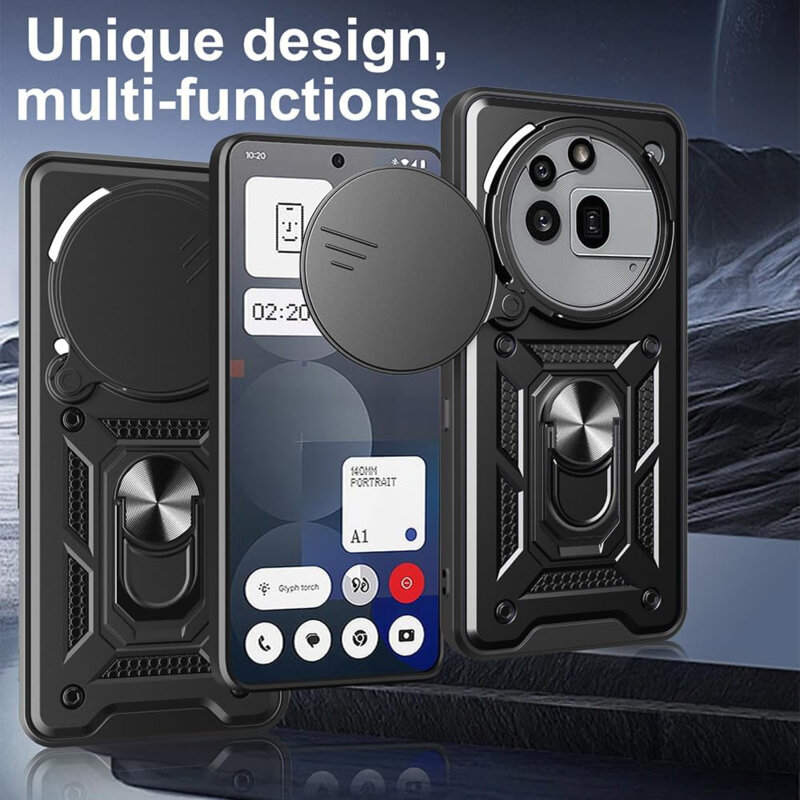 Husa Nothing Phone (3a) Pro protectie camera Techsuit CamShield Series, negru