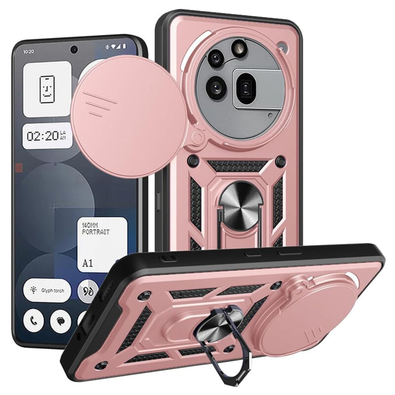 Husa Nothing Phone (3a) Pro protectie camera Techsuit CamShield Series, roz
