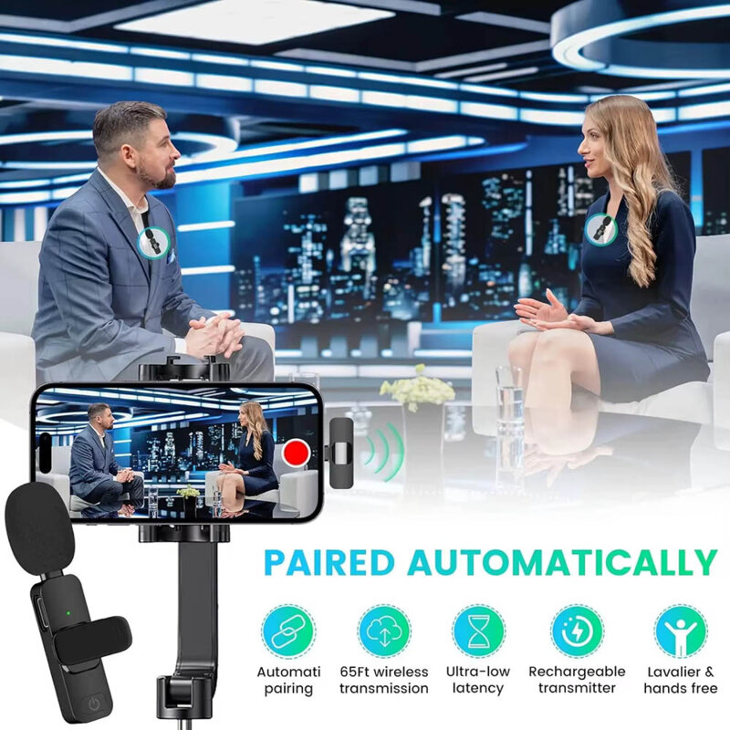 [Pachet 2x] Lavaliera wireless pentru telefon USB-C Techsuit XtreamMic LW2