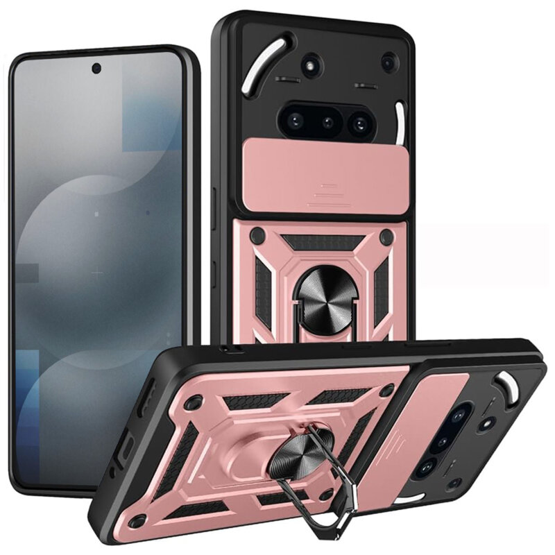 Husa Nothing Phone (3a) protectie camera Techsuit CamShield Series, roz
