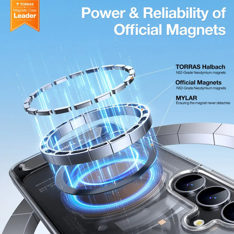 Husa Samsung Galaxy S25 Plus Torras Pstand MagSafe, transparenta