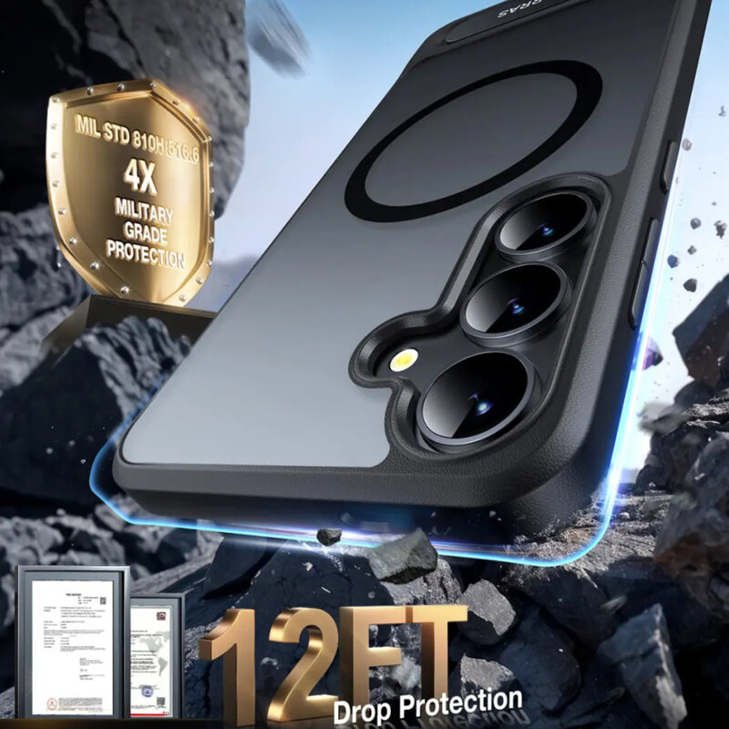 Husa Samsung Galaxy S25 Plus Torras Pstand MagSafe, negru