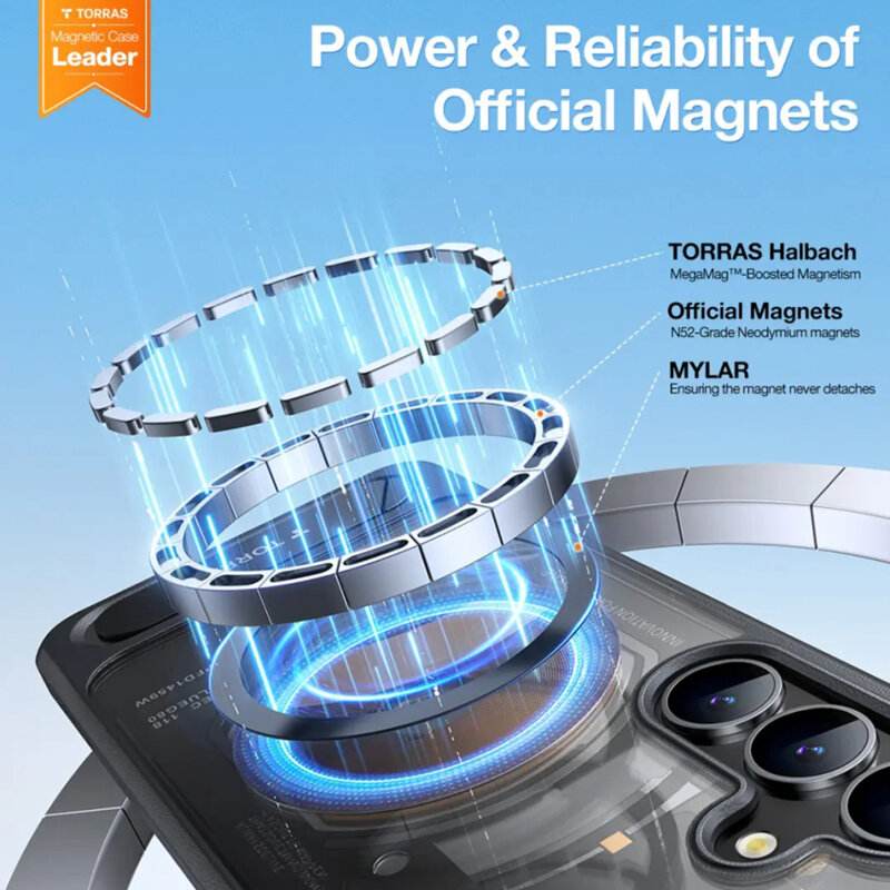 Husa Samsung Galaxy S25 Plus Torras Pstand MagSafe, negru