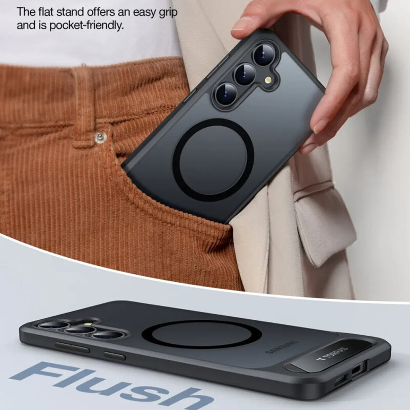 Husa Samsung Galaxy S25 Plus Torras Pstand MagSafe, negru