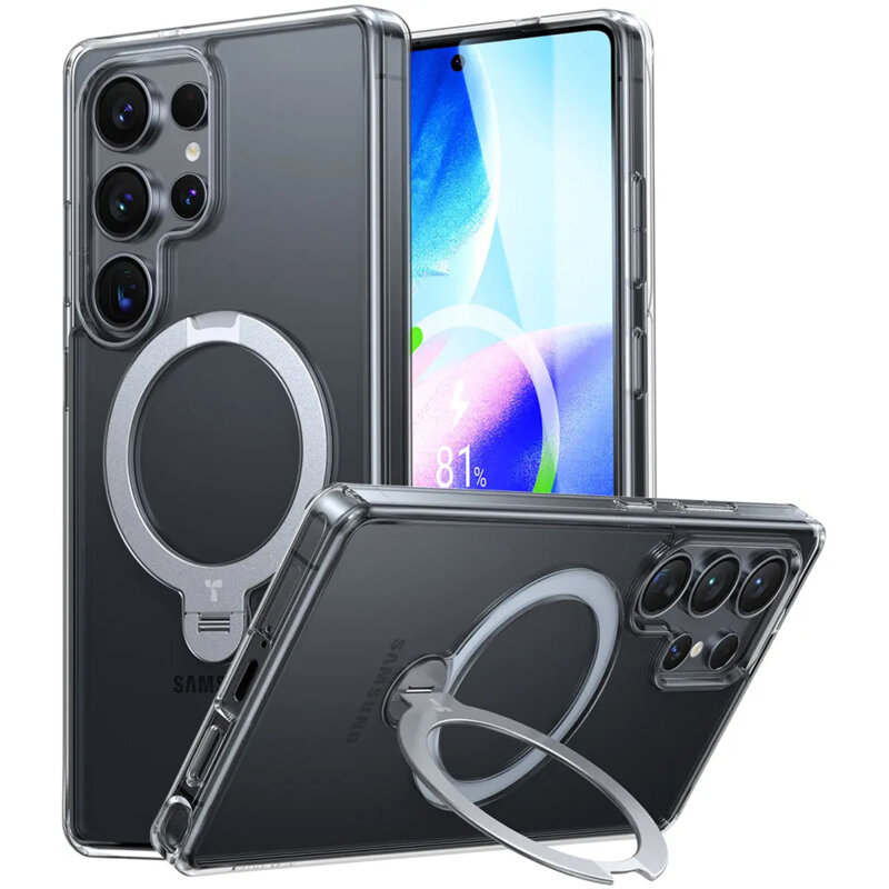 Husa Samsung Galaxy S25 Ultra Torras Ostand Spin Series, transparenta