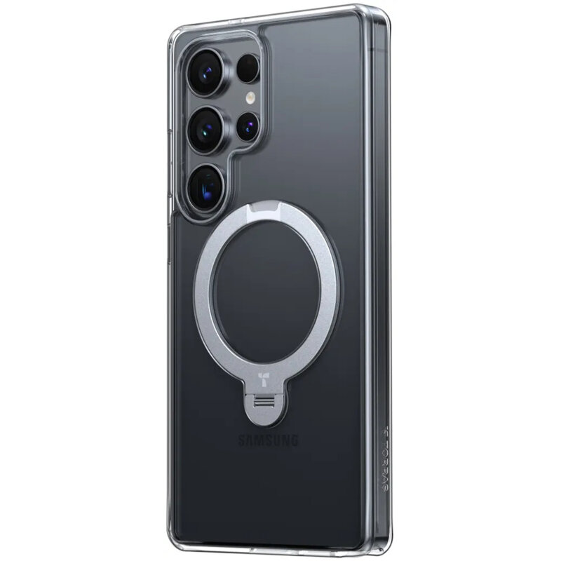 Husa Samsung Galaxy S25 Ultra Torras Ostand Spin MagSafe Series, transparenta