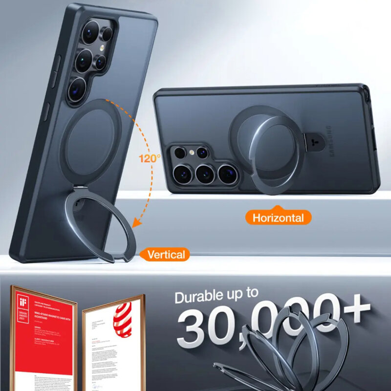 Husa Samsung Galaxy S25 Ultra Torras Ostand MagSafe Series, transparenta