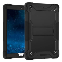 [Pachet 360°] Husa + folie sticla iPad 2017 9.7 A1822/A1823 Techsuit Rugged TabShell, negru
