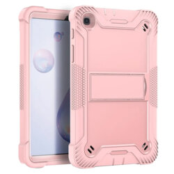 [Pachet 360°] Husa + folie sticla Samsung Galaxy Tab A7 Lite Techsuit Rugged TabShell, roz