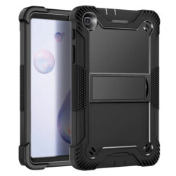 [Pachet 360°] Husa + folie sticla Samsung Galaxy Tab A7 Lite Techsuit Rugged TabShell, negru