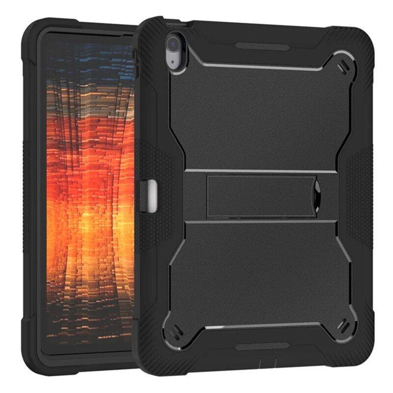 [Pachet 360°] Husa + folie sticla iPad Air 13 (2024) Techsuit Rugged TabShell, negru